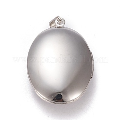 304 Stainless Steel Rhinestone Locket Pendants&nbsp;STAS-K197-10P