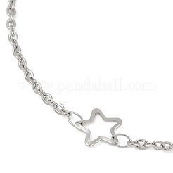Tarnish Resistant 304 Stainless Steel Cable Chain Anklets&nbsp;AJEW-H104-06P