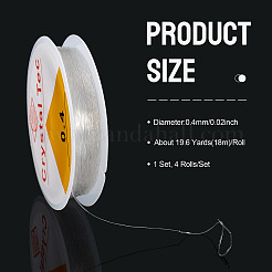 4 Rolls Round Crystal Elastic Stretch Thread&nbsp;EW-TA0001-09A