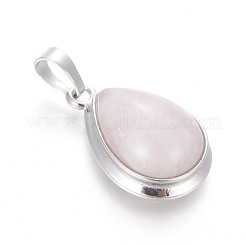 Natural Rose Quartz Pendants&nbsp;G-L512-C22