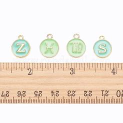 2 Sets 2 Styles Golden Plated Alloy Enamel Charms&nbsp;ENAM-YW0001-28D