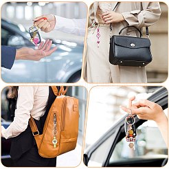 16Pcs Baking Paint Alloy Beadable Bar Keychain for DIY Crafts Jewelry Making&nbsp;KEYC-SZ0001-18