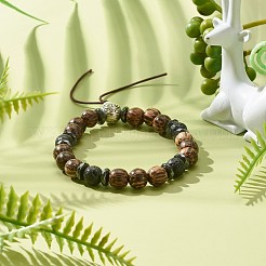 Anxiety Stress Synthetic Hematite & Natural Lava Rock Bracelets for Men Women&nbsp;BJEW-JB06774