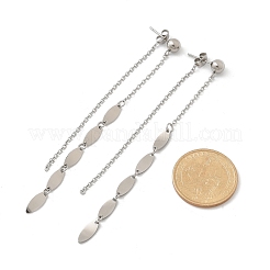 304 Stainless Steel Tassel Stud Earrings for Women&nbsp;EJEW-A119-18P