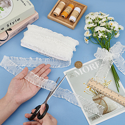 10M Polycotton Pleated Elastic Lace Ribbon&nbsp;OCOR-FG0002-62A-02