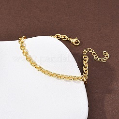 Brass Cable Chain Bracelets for Women&nbsp;BJEW-C140-04G