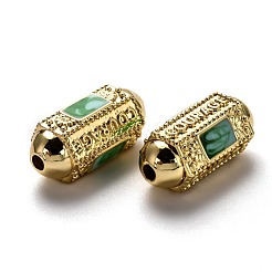 Brass Enamel Beads&nbsp;KK-B028-24G
