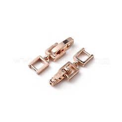 Brass Fold Over Clasps&nbsp;KK-WH0046-51RG