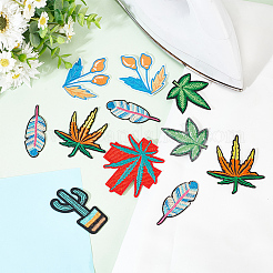 36Pcs 6 Style Polyester Fabrics Computerized Embroidery Cloth Sew on Patches&nbsp;PATC-FG0001-05