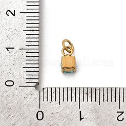 304 Stainless Steel Micro Pave Cubic Zirconia Pendants&nbsp;STAS-R167-01C-G