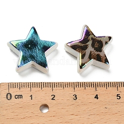 Rainbow Iridescent Printed Opaque Acrylic Beads&nbsp;OACR-D316-01A-01