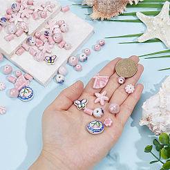 88Pcs 10 Styles Handmade Porcelain Ceramic Beads&nbsp;PORC-PA0001-46
