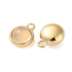 Opalite Half Round Charms&nbsp;STAS-L022-397C-G