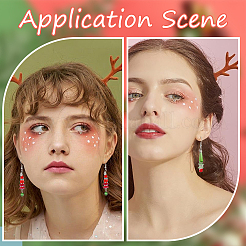 Christmas Theme DIY Glass Dangle Earring Making Kits&nbsp;DIY-SC0027-65