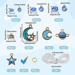 DIY Glass Beads & Alloy Enamel Charms Bracelets Making Kits&nbsp;DIY-SP0001-57B