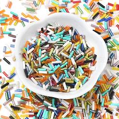 Glass Round Bugle Beads&nbsp;SEED-XCP0001-46