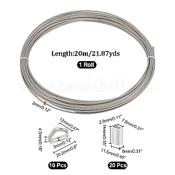 304 Stainless Steel Wire & Wire Guardian and Protectors&nbsp;DIY-UN0006-13