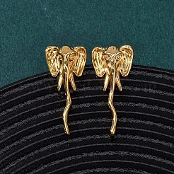 304 Stainless Steel Elephant Stud Earrings&nbsp;EJEW-A140-02G