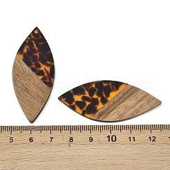 Transparwnt Resin & Walnut Wood Pendants&nbsp;RESI-I354-03D