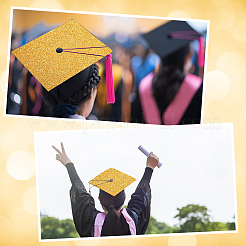 Square EVA Glitter Graduation Cap Topper Stickers&nbsp;DIY-WH20053-05A