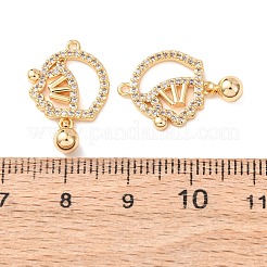 Brass Micro Pave Cubic Zirconia Pendants&nbsp;KK-A284-04G