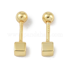 Cube 999 Fine Silver Cartilage Earrings for Women&nbsp;EJEW-S215-25G-02
