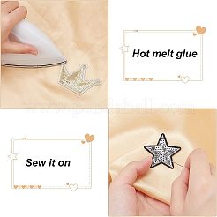 24Pcs 2 Style Computerized Embroidery Cloth Iron on/Sew on Patches&nbsp;DIY-FG0002-85