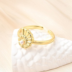 Ocean Styles Brass Cuff Rings for Women&nbsp;RJEW-F184-12G