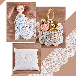 15 Yards Cotton Embroidery Flower Lace Ribbon&nbsp;OCOR-WH0086-91A