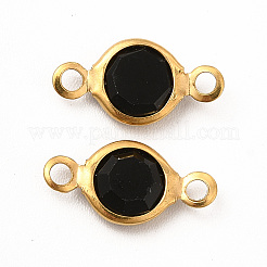 Ion Plating(IP) 304 Stainless Steel with Glass Connector Charms&nbsp;X-STAS-G305-08G