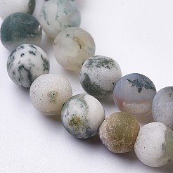 Natural Tree Agate Bead Strands&nbsp;G-J376-11F-6mm
