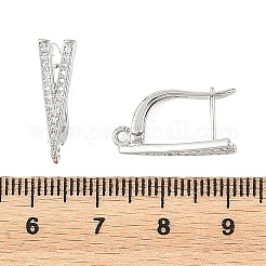 SHEGRACE Brass Micro Pave Cubic Zirconia Hoop Earring Findings&nbsp;XGRQ79405-937P