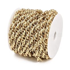 304 Stainless Steel Textured Rope Chains&nbsp;CHS-C022-06G