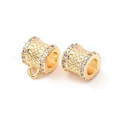 Brass Micro Pave Cubic Zirconia Tube Bails&nbsp;KK-F942-15G