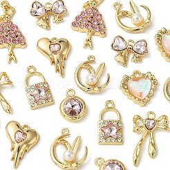 18Pcs 8 Styles Alloy Glass & Resin Pendants&nbsp;DIY-FS0005-36
