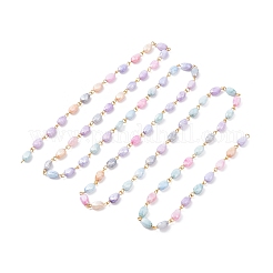 Crackle Glass Beaded Chains&nbsp;AJEW-JB01107