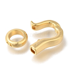 Brass Fold Over Clasps&nbsp;KK-K389-015G