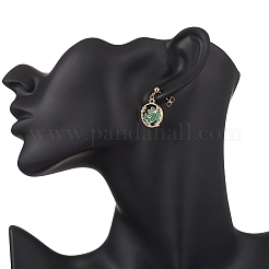 2 Pairs 304 Stainless Steel & Alloy Enamel Maple Leaf Dangle Stud Earrings&nbsp;EJEW-JE06638