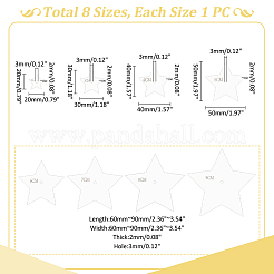 8Pcs 8 Styles Acrylic Sheets&nbsp;DIY-WH0622-148B