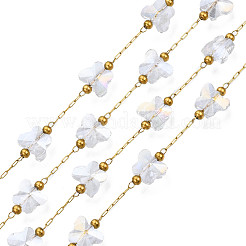 Clear AB Glass Butterfly Beaded Chains&nbsp;CHS-N003-08LG