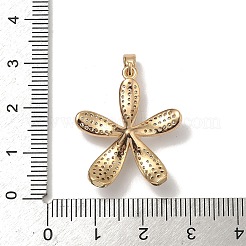 Brass Micro Pave Clear Cubic Zirconia Pendants&nbsp;KK-B138-02G