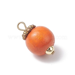 Wood with Alloy Pendants&nbsp;PALLOY-JF04557
