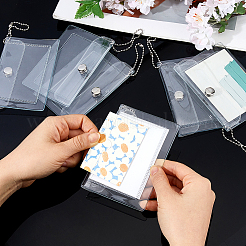 Rectangle PVC Name Card Holders&nbsp;AJEW-WH0410-198B