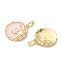 Brass Enamel Pendants&nbsp;KK-P334-30G-02
