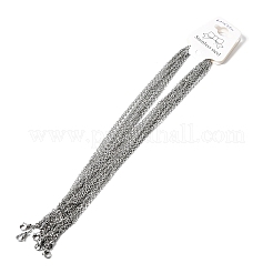 12Pcs 304 Stainless Steel Cable Chain Necklaces for Men Women&nbsp;NJEW-H093-21P-03