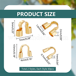 120Pcs 2 Styles Brass Cord Locks&nbsp;KK-PH0006-84G
