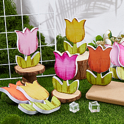 PVC Tulip Sculpture Display Decorations&nbsp;DJEW-WH0058-41