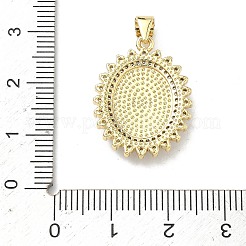 Brass Micro Pave Clear Cubic Zirconia Pendants&nbsp;KK-P350-06B-G
