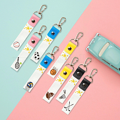 PU Leather & Cotton Name Marker Keychain&nbsp;AJEW-WH0514-003