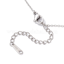 Fish Brass Pendant 304 Stainless Steel Cable Chain Necklaces for Women&nbsp;NJEW-JN05412